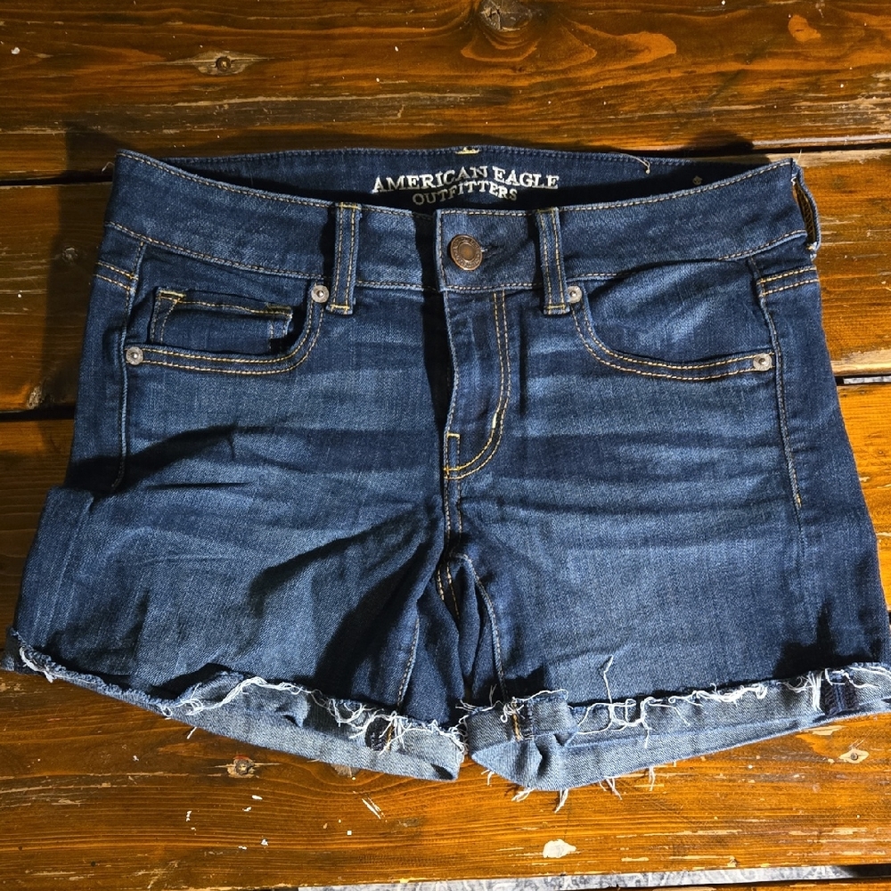 American Eagle Outfitters Dark Blue Jean Shorts